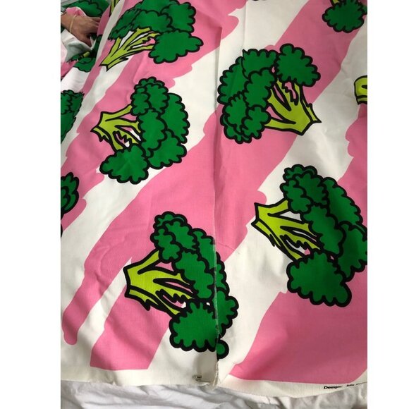 IKEA Anniken Ida Pettersson 2014 Broccoli Pink Green White Fabric 4.3 Yards - Picture 9 of 11